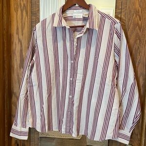 Striped button down blouse